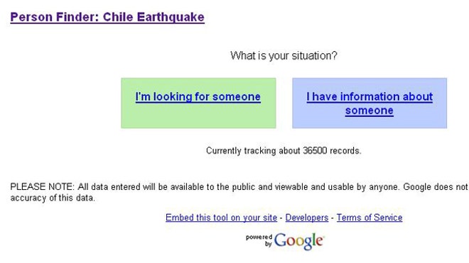 Google Person Finder
